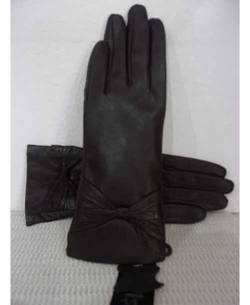 Дамски ръкавици Естествена кожа Панделка